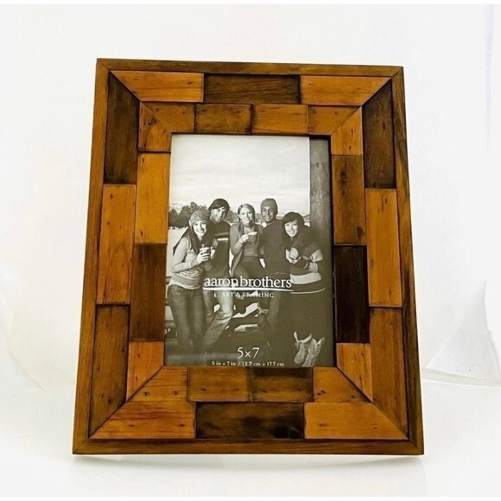 Aaron Brothers Tacoma Charcoal Wood Picture Frame 5"x7" Rustic Planks NIB - Picture 5 of 5